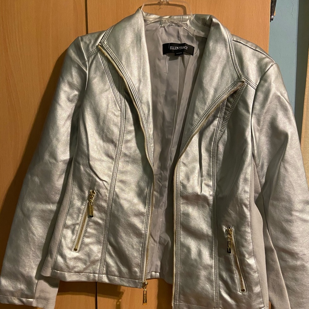 Silver Leather Jacket